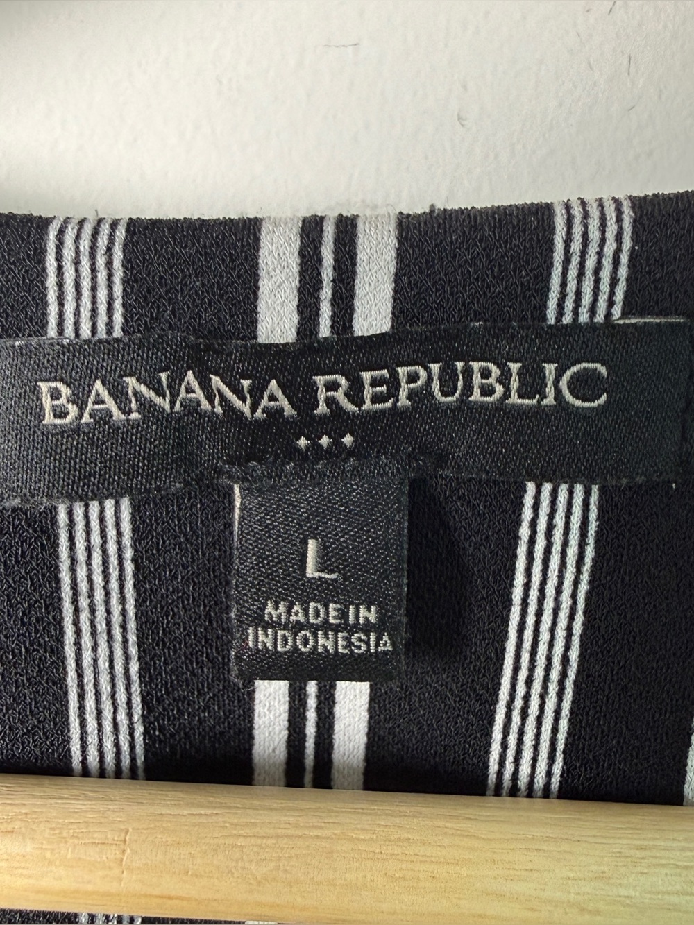 Banana Republic Black White Mixed Stripe Mod Fit Flare Midi Dress | Size L - Picture 6 of 10